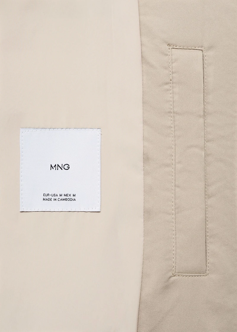 Classic water-repellent trench coat