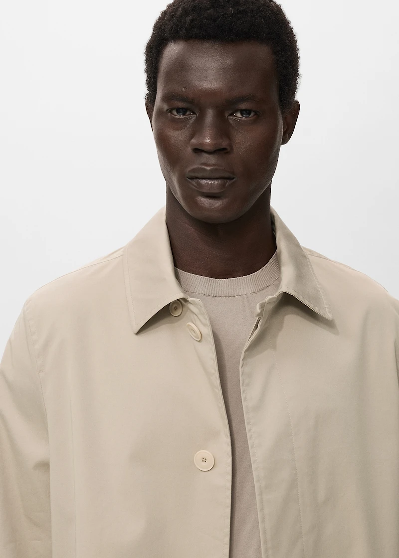 Classic water-repellent trench coat