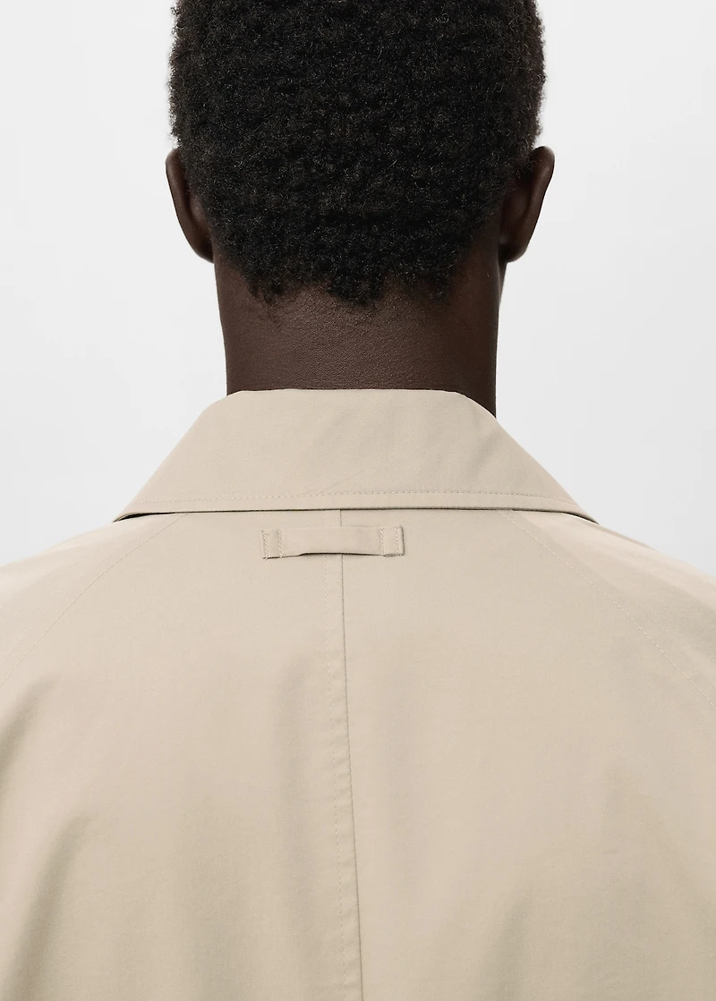 Classic water-repellent trench coat