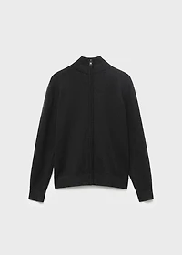 Zipped knit cardigan