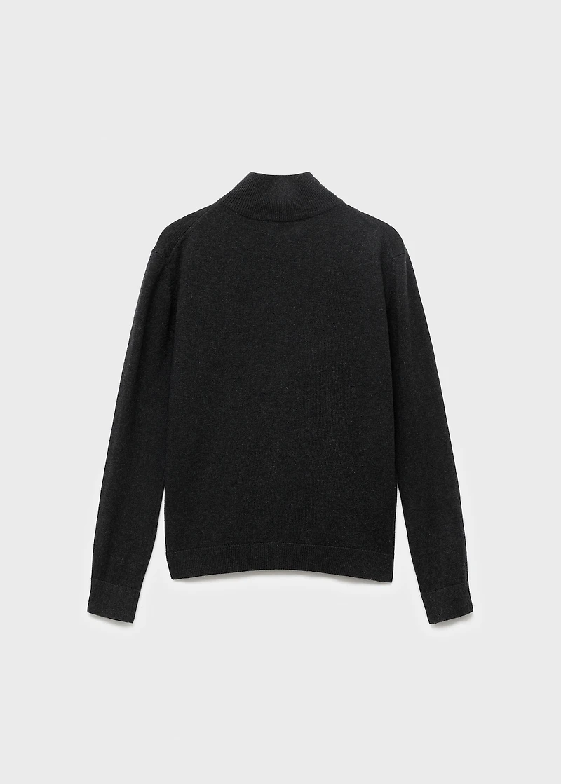 Zipped knit cardigan