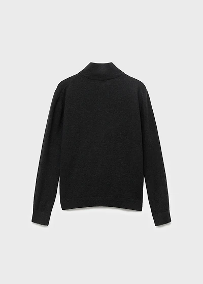 Zipped knit cardigan