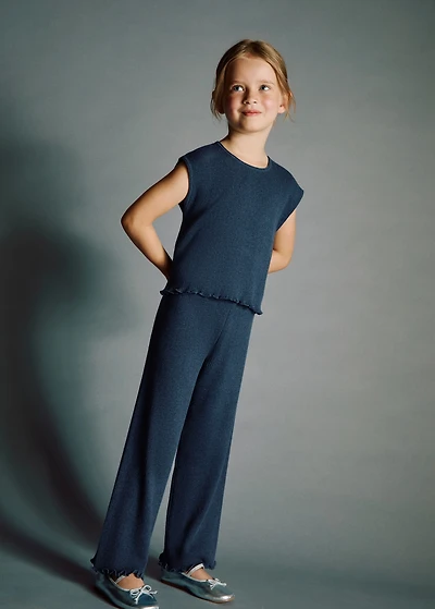 Ribbed knit trousers