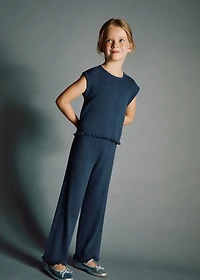 Ribbed knit trousers