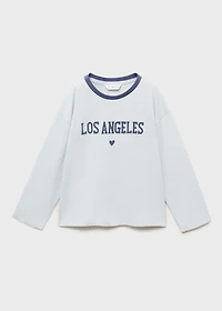 Printed cotton-blend t-shirt