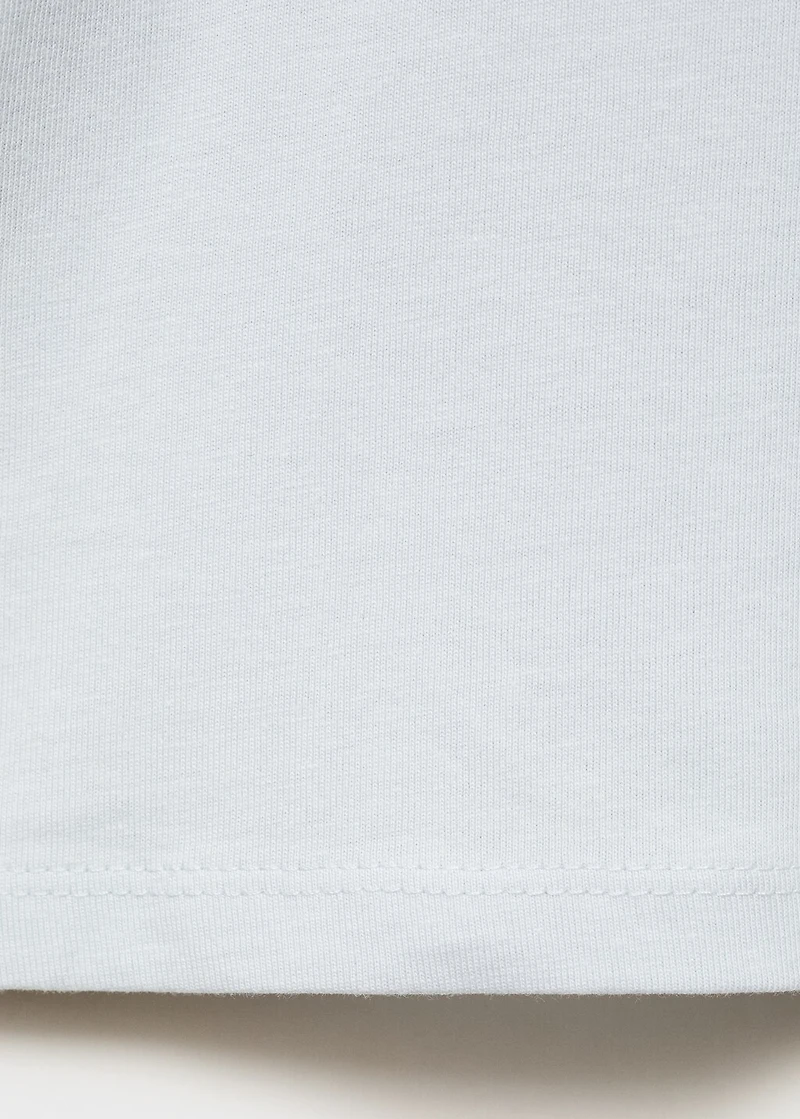 Printed cotton-blend t-shirt