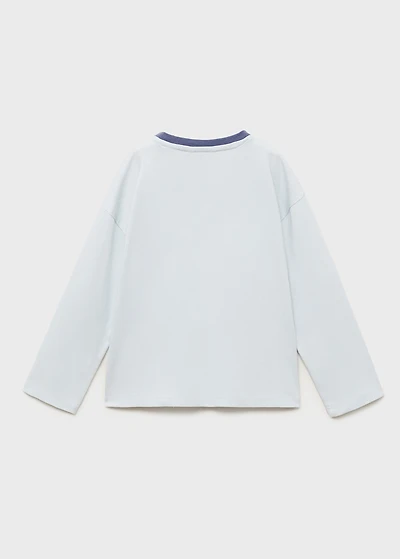 Printed cotton-blend t-shirt