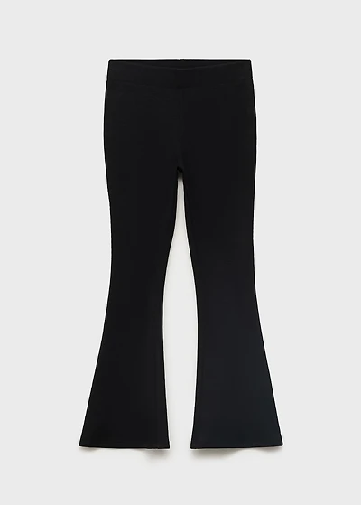 Flared cotton leggings