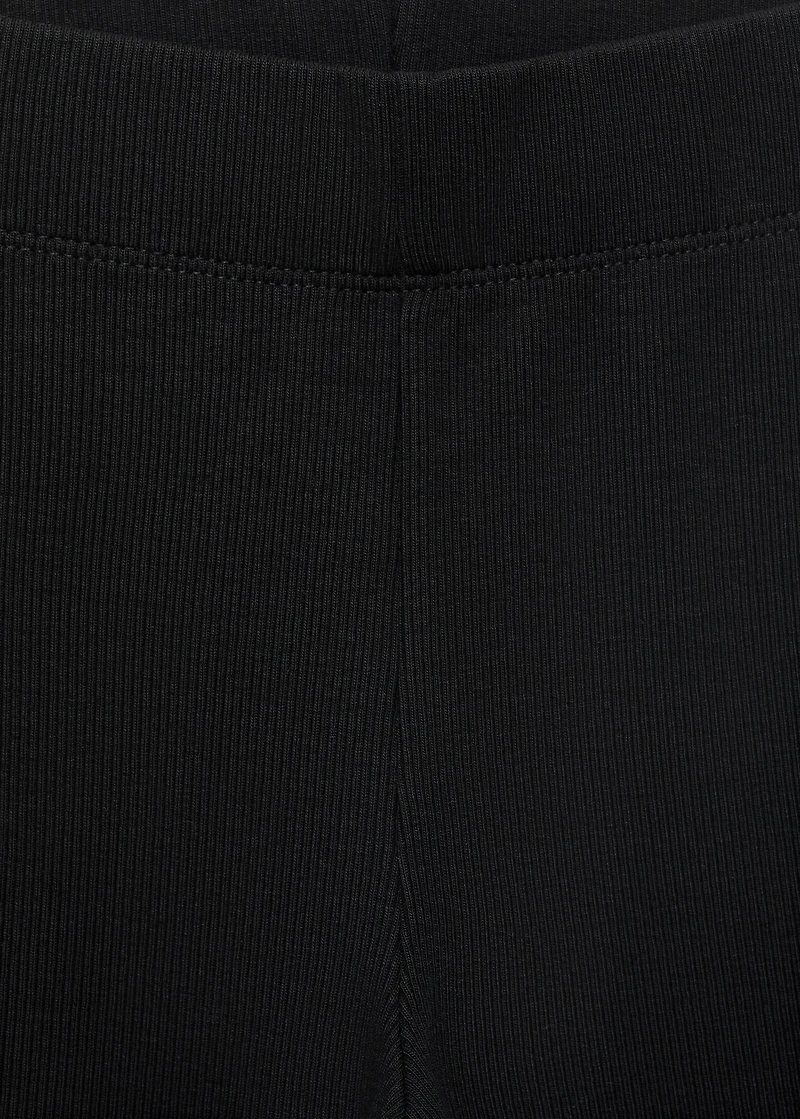 Flared cotton leggings