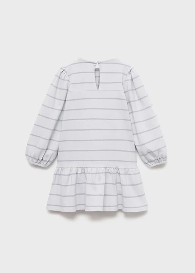 Striped cotton-blend dress