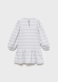 Striped cotton-blend dress