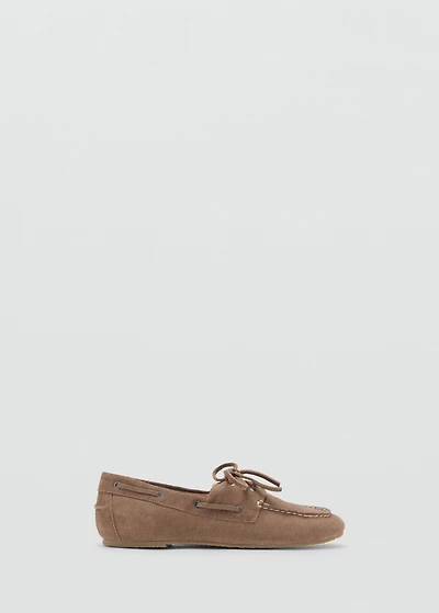 Leather lace-up moccasins