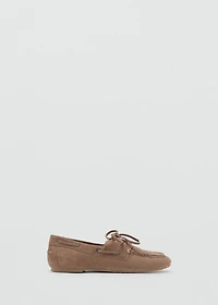Leather lace-up moccasins