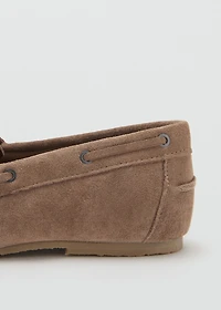 Leather lace-up moccasins