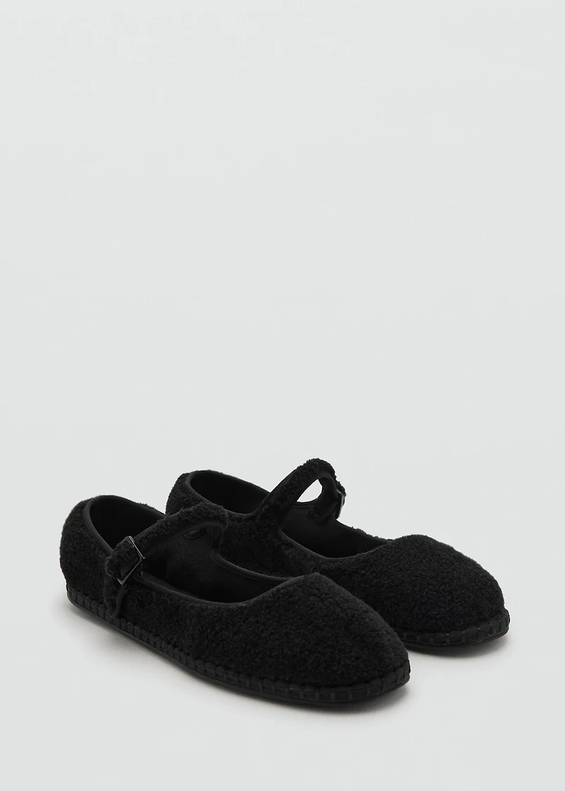 Sheepskin ballet flats