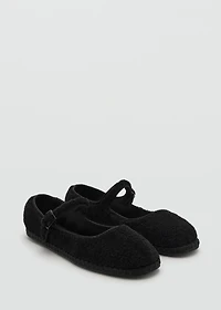 Sheepskin ballet flats