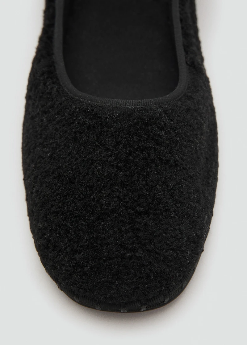 Sheepskin ballet flats