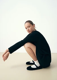 Sheepskin ballet flats