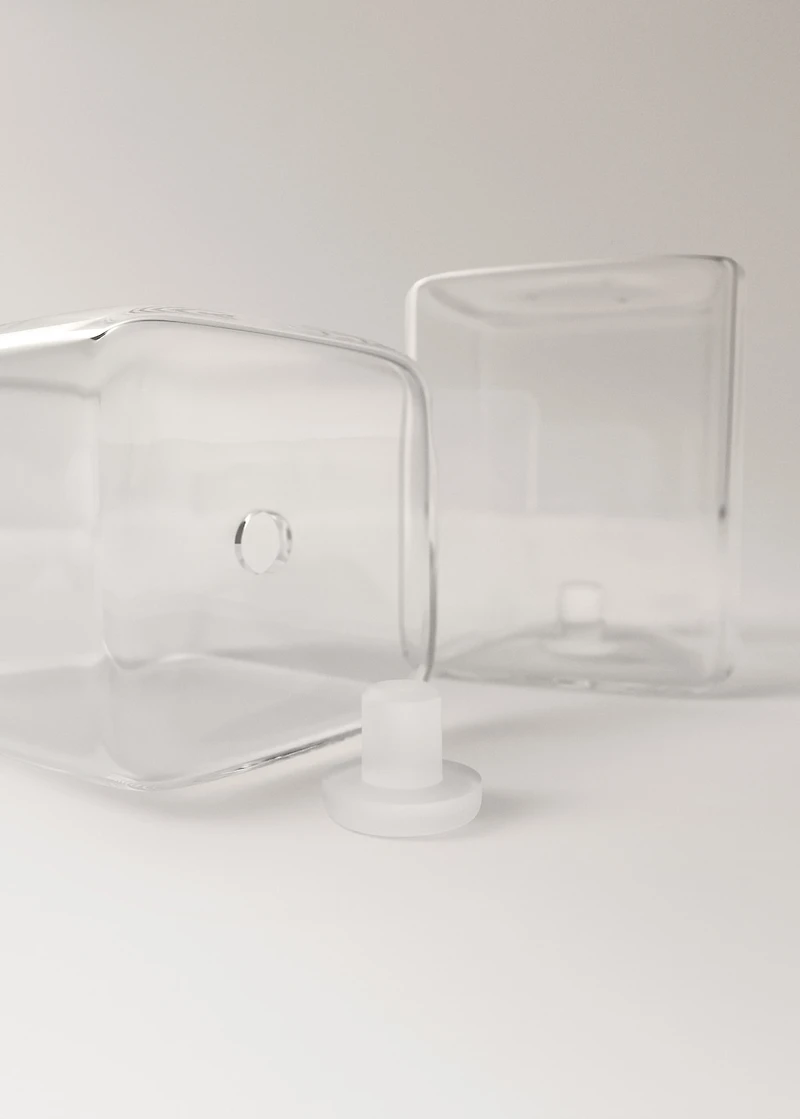Transparent borosilicate salt and pepper shaker set