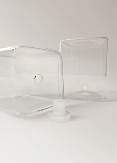Transparent borosilicate salt and pepper shaker set