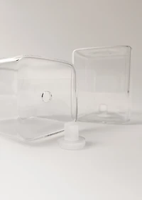 Transparent borosilicate salt and pepper shaker set