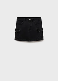 Cargo skirt with star studs