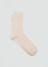 Ribbed cotton socks