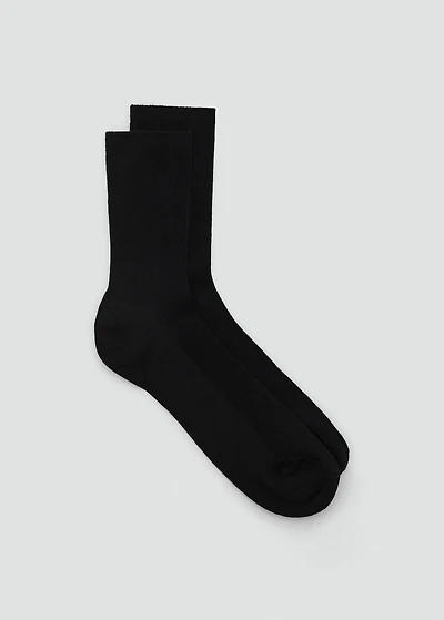 Ribbed cotton socks