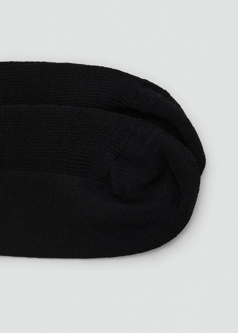 Ribbed cotton socks