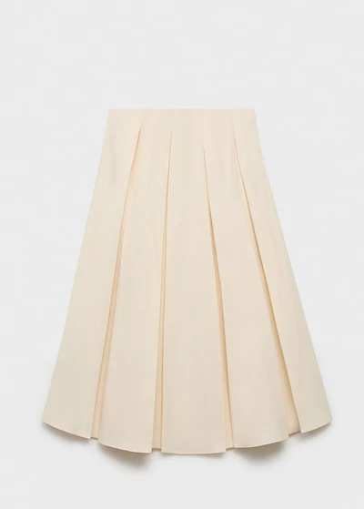Pleated midi-skirt