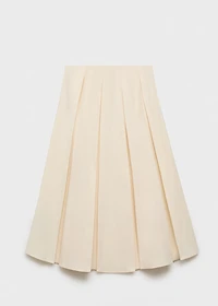 Pleated midi-skirt