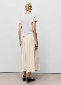 Pleated midi-skirt