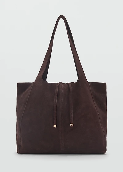 Suede shopper bag