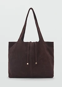 Suede shopper bag