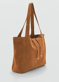 Suede shopper bag