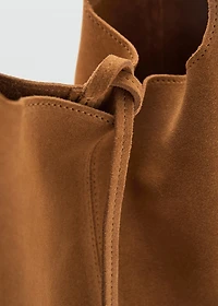 Suede shopper bag