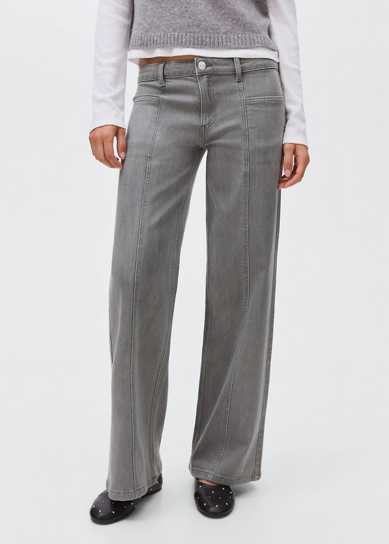 Low-waist jeans with star detail