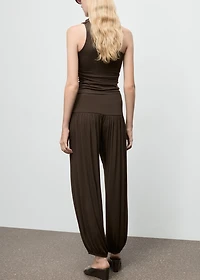 Balloon pants with elastic waist