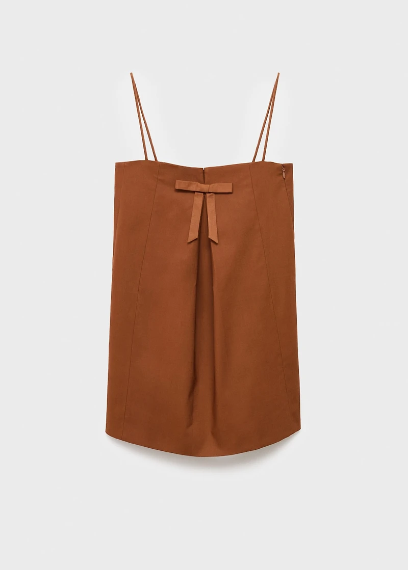 Dress with bow neckline