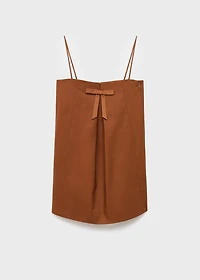 Dress with bow neckline