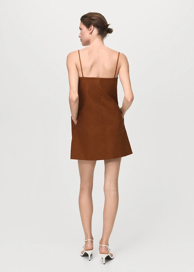 Dress with bow neckline