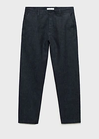 Dark wash straight fit jeans