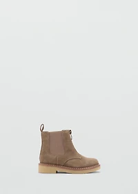 Suede leather ankle boots