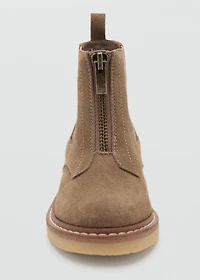 Suede leather ankle boots