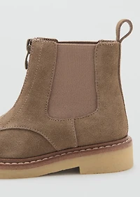 Suede leather ankle boots