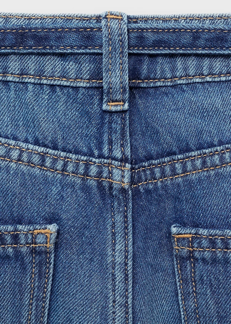 Culotte jeans with seam detail