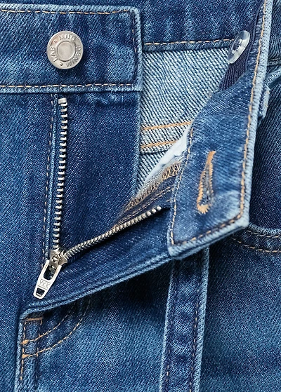 Culotte jeans with seam detail