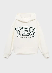 Embroidered sweatshirt with floral pattern