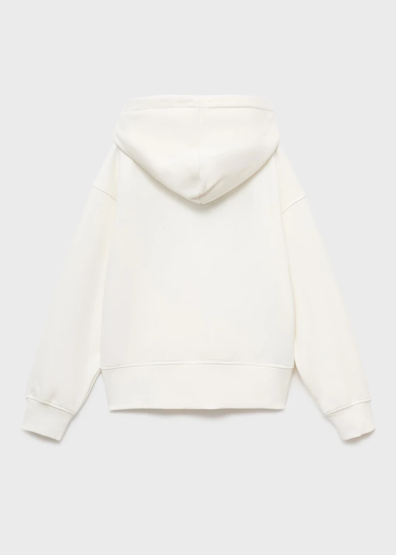 Embroidered sweatshirt with floral pattern