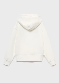 Embroidered sweatshirt with floral pattern